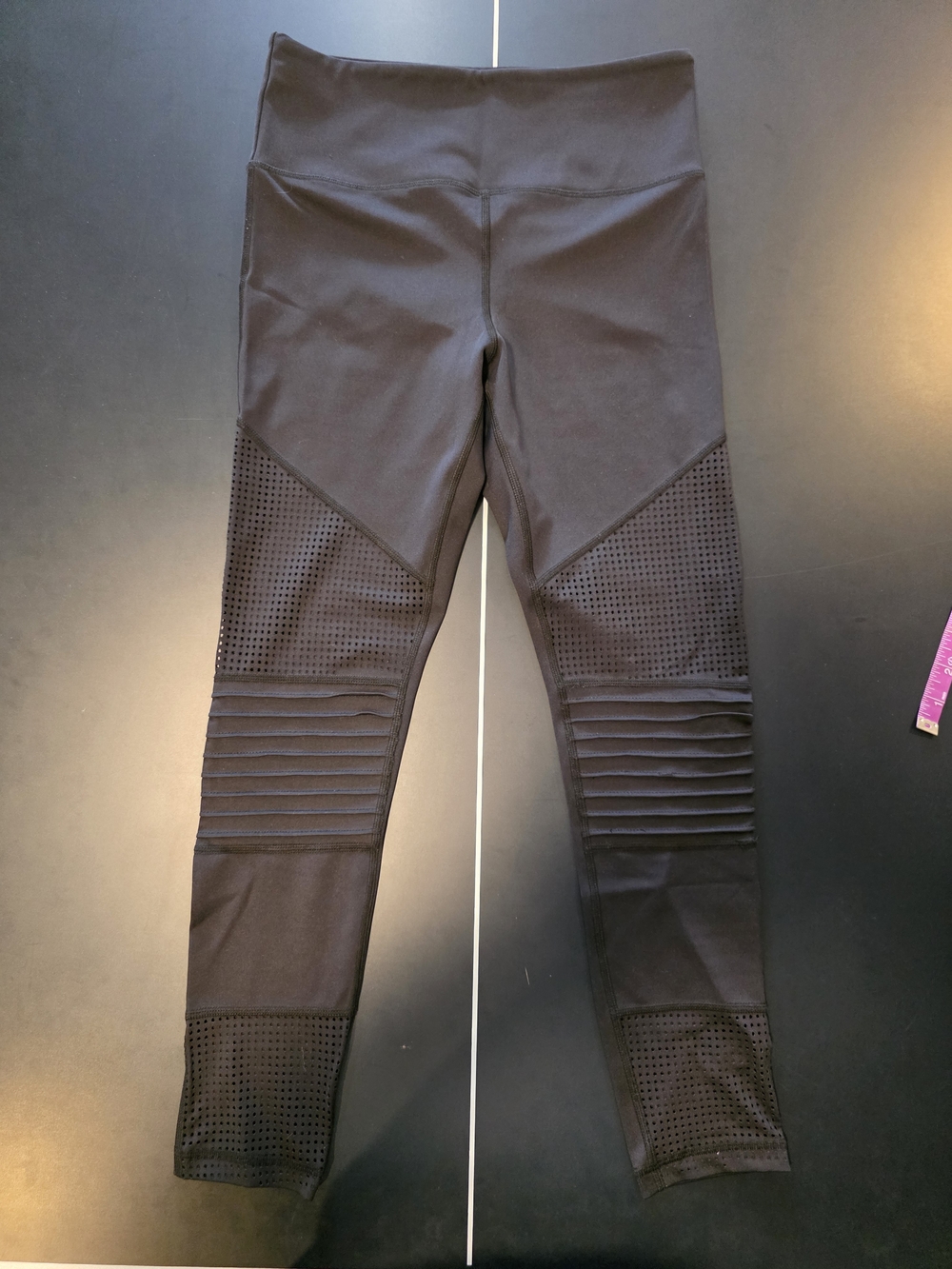 ZYIA Black Active Leggings with Logo Waistband